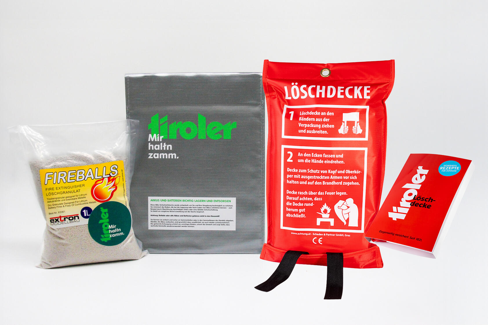 10 x 1 TIROLER Akku-Brandschutz-Pakete