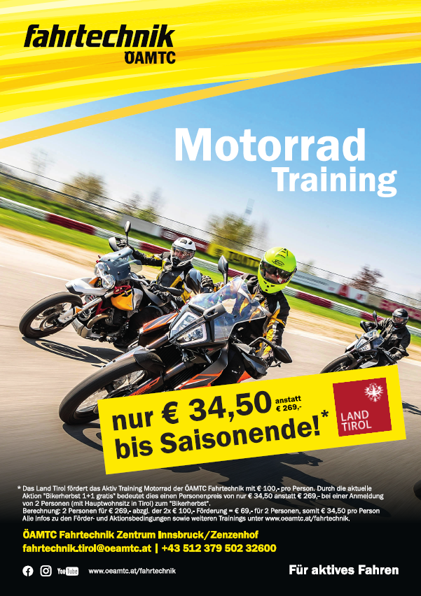 Aktiv Training Motorrad - ÖAMTC Fahrtechnik