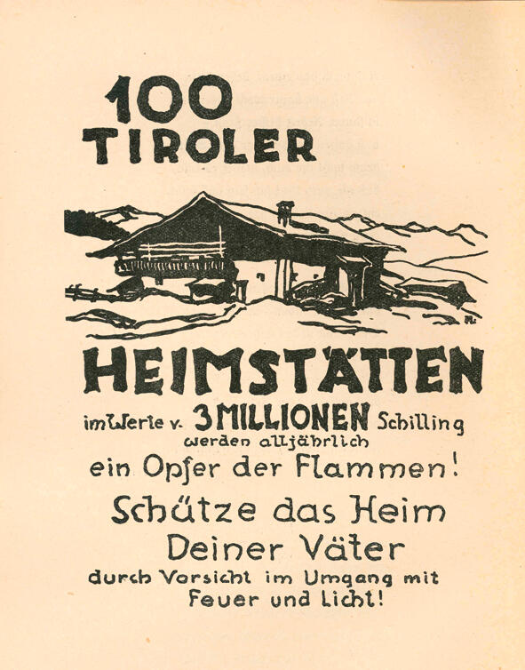 Gründung der Tiroler Landeskommission für Brandverhütung